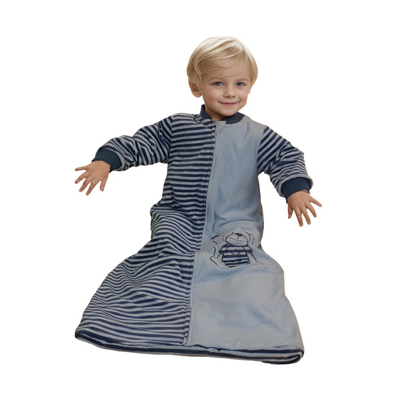 BLOOMSTAR Toddler Sleep Sack Long Sleeves (3-5T), Velvet 1.6-1.8 Tog Wearable Blanket with Arms â€“ Soft, Cozy Baby Sleeping Bag for Spring & Fall, Extra Long for Active Toddlers - Image 1